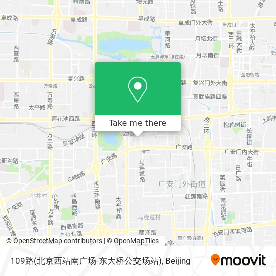 109路(北京西站南广场-东大桥公交场站) map