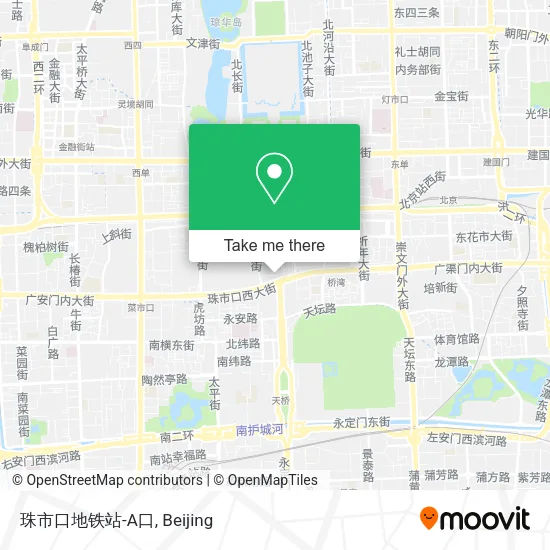 珠市口地铁站-A口 map