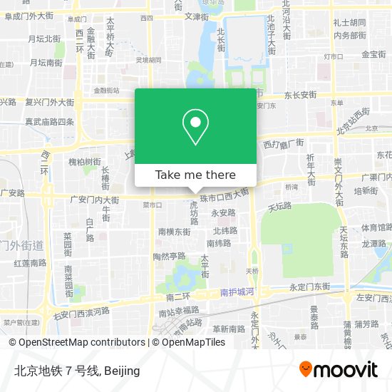 北京地铁７号线 map