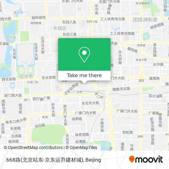 668路(北京站东-京东运乔建材城) map