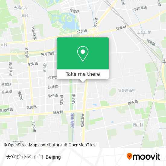 天宫院小区-正门 map