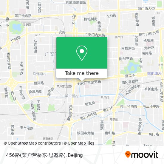 456路(菜户营桥东-思邈路) map