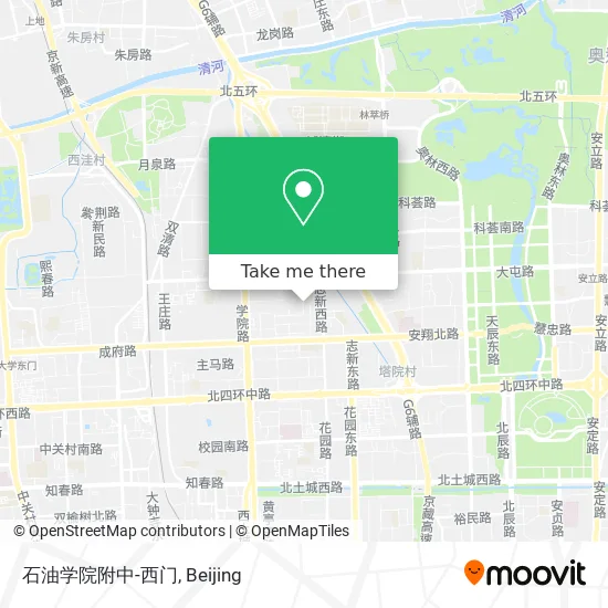 石油学院附中-西门 map