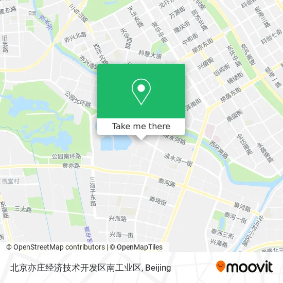 北京亦庄经济技术开发区南工业区 map
