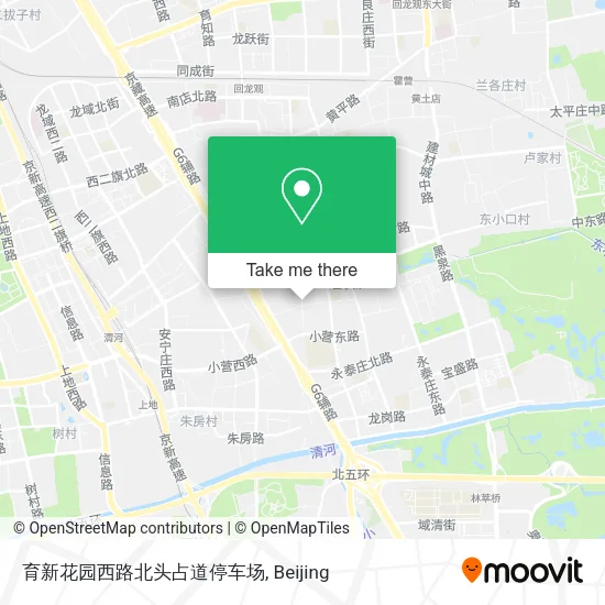 育新花园西路北头占道停车场 map