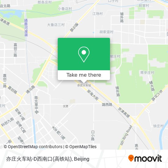 亦庄火车站-D西南口(高铁站) map