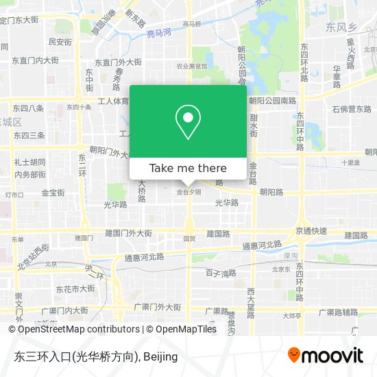 东三环入口(光华桥方向) map