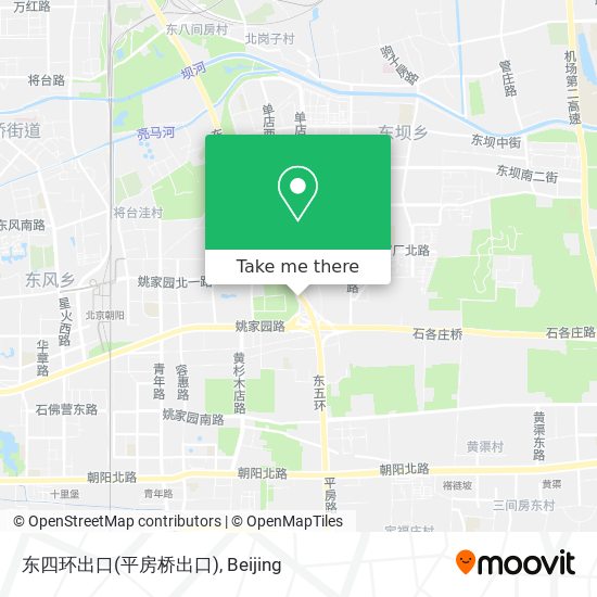 东四环出口(平房桥出口) map