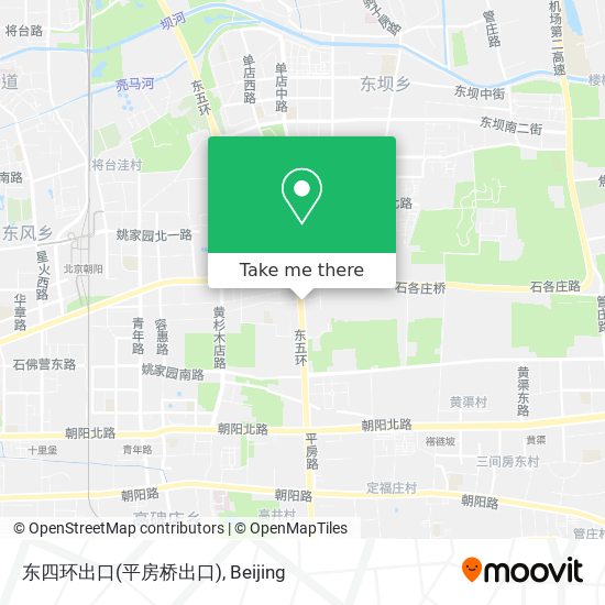 东四环出口(平房桥出口) map
