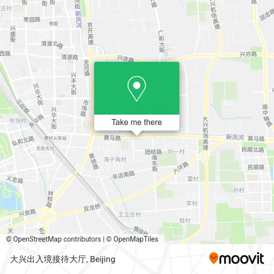 大兴出入境接待大厅 map