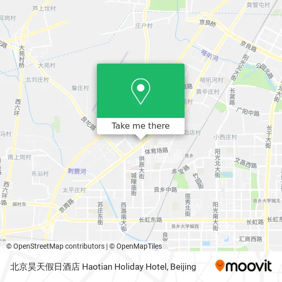 北京昊天假日酒店 Haotian Holiday Hotel map