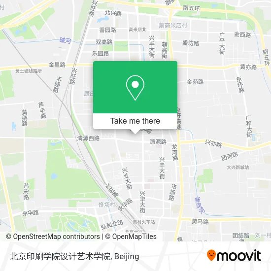 北京印刷学院设计艺术学院 map