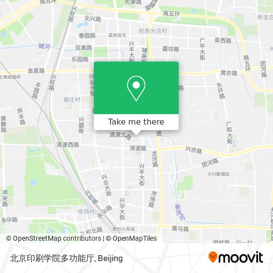 北京印刷学院多功能厅 map