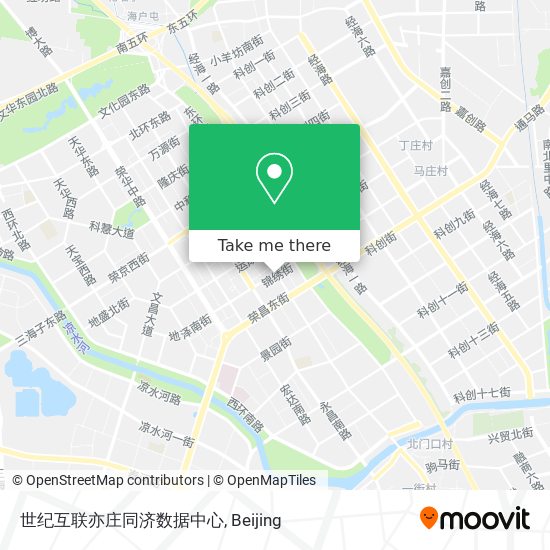 世纪互联亦庄同济数据中心 map
