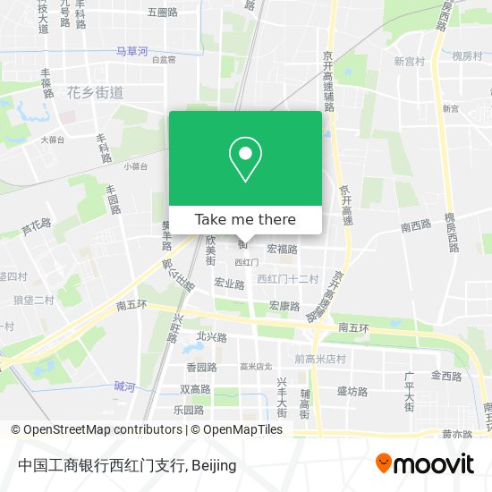 中国工商银行西红门支行 map