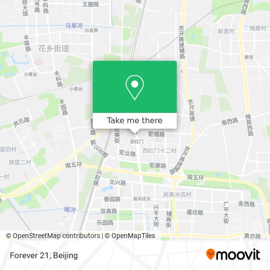 Forever 21 map