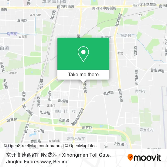 京开高速西红门收费站 • Xihongmen Toll Gate, Jingkai Expressway map