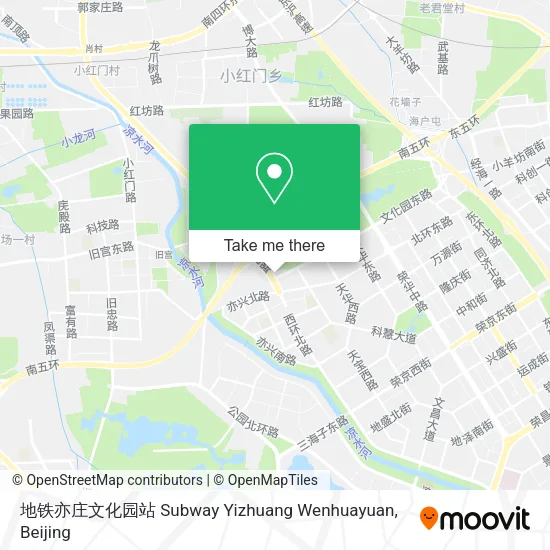 地铁亦庄文化园站 Subway Yizhuang Wenhuayuan map