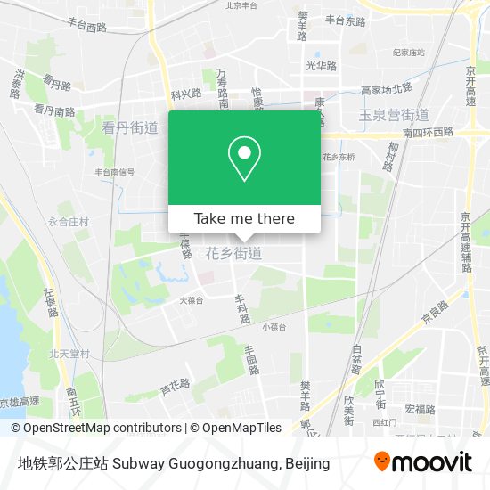 地铁郭公庄站 Subway Guogongzhuang map