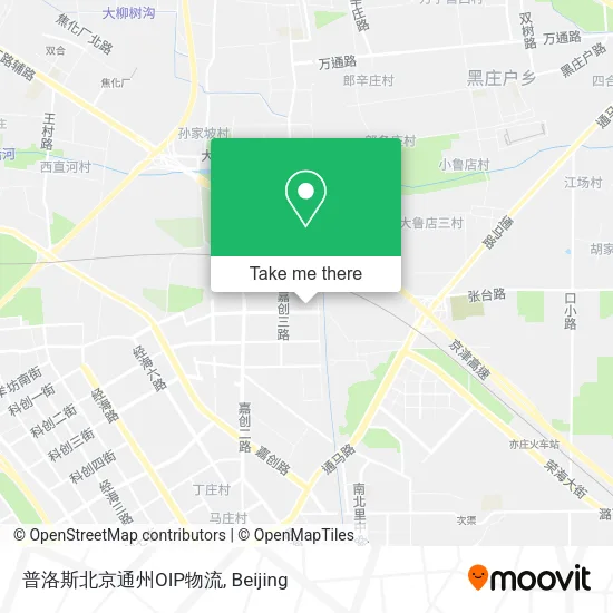 普洛斯北京通州OIP物流 map