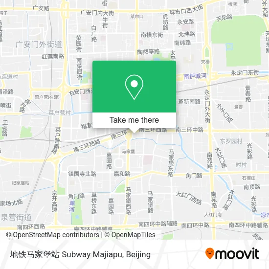 地铁马家堡站 Subway Majiapu map