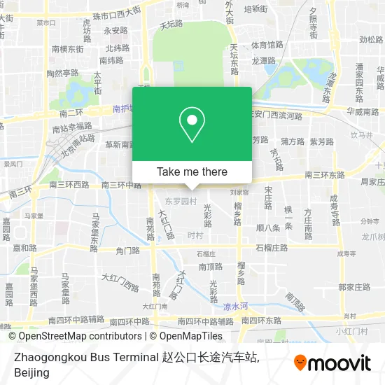 Zhaogongkou Bus Terminal 赵公口长途汽车站 map