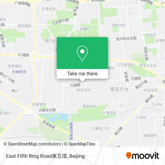 East Fifth Ring Road東五環 map