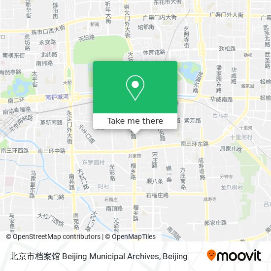 北京市档案馆 Beijing Municipal Archives map