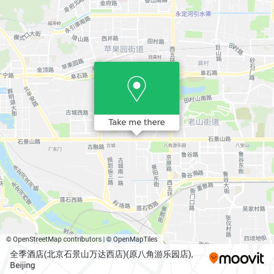 全季酒店(北京石景山万达西店)(原八角游乐园店) map