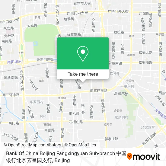 Bank Of China Beijing Fangxingyuan Sub-branch 中国银行北京芳星园支行 map