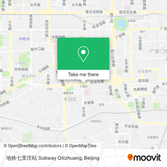 地铁七里庄站 Subway Qilizhuang map