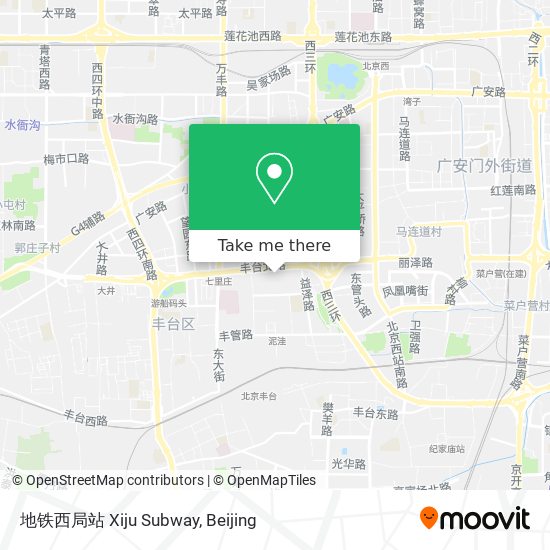地铁西局站 Xiju Subway map