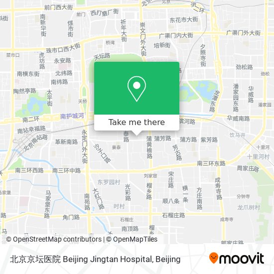 北京京坛医院 Beijing Jingtan Hospital map