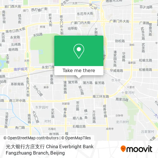 光大银行方庄支行 China Everbright Bank Fangzhuang Branch map