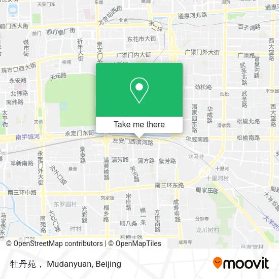 牡丹苑， Mudanyuan map