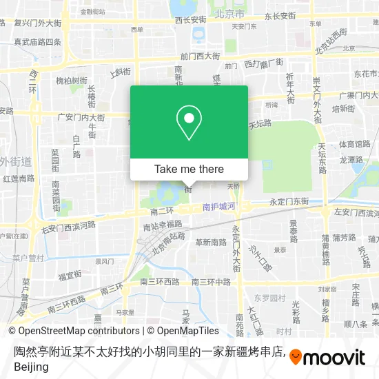 陶然亭附近某不太好找的小胡同里的一家新疆烤串店 map