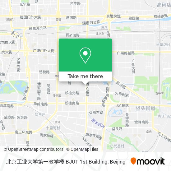 北京工业大学第一教学楼 BJUT 1st Building map