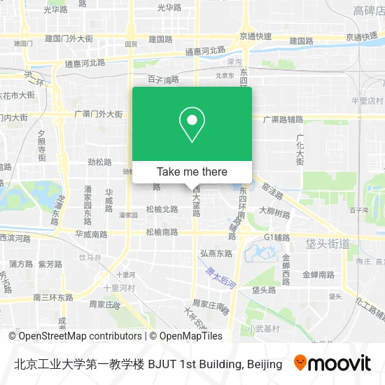 北京工业大学第一教学楼 BJUT 1st Building map