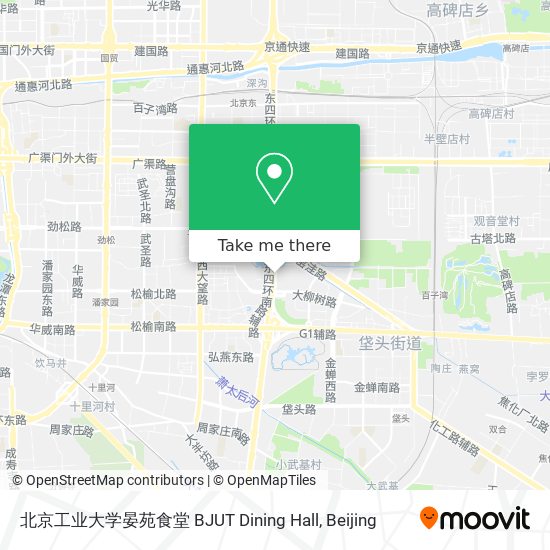 北京工业大学晏苑食堂 BJUT Dining Hall map