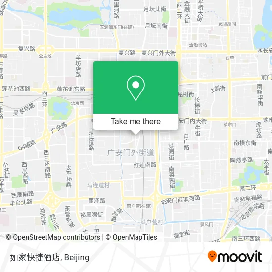 如家快捷酒店 map