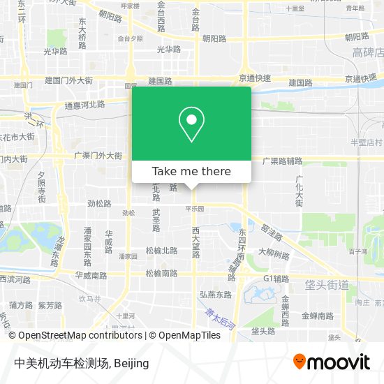 中美机动车检测场 map
