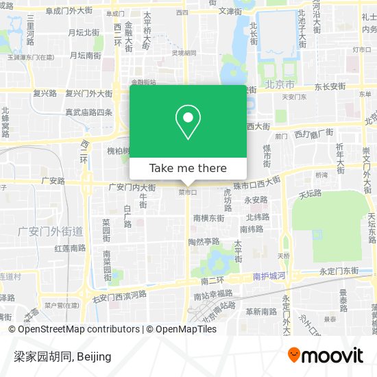 梁家园胡同 map