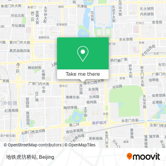地铁虎坊桥站 map