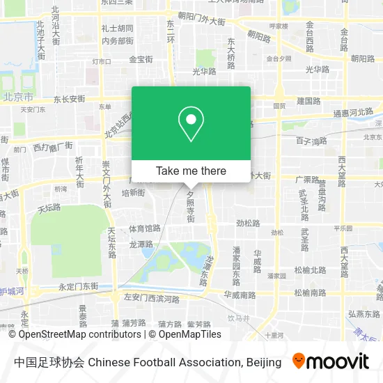 中国足球协会 Chinese Football Association map