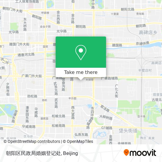 朝阳区民政局婚姻登记处 map