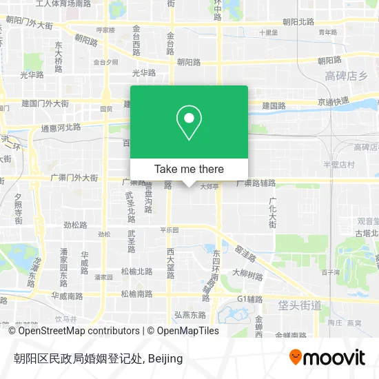 朝阳区民政局婚姻登记处 map
