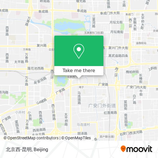 北京西-昆明 map
