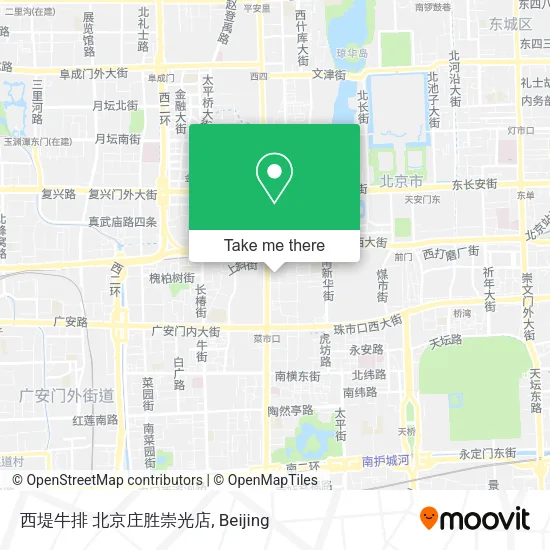 西堤牛排 北京庄胜崇光店 map