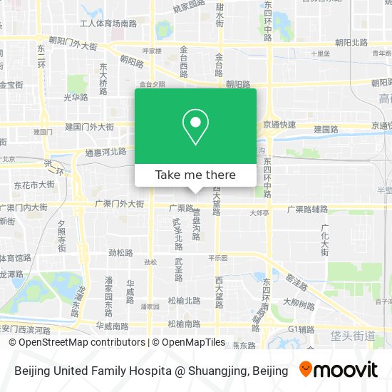 Beijing United Family Hospita @ Shuangjing map