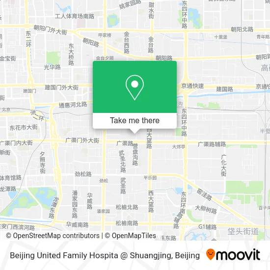Beijing United Family Hospita @ Shuangjing map